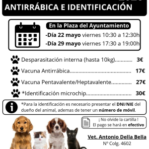 Campaña de vacunación antirrábica e identificación 2026